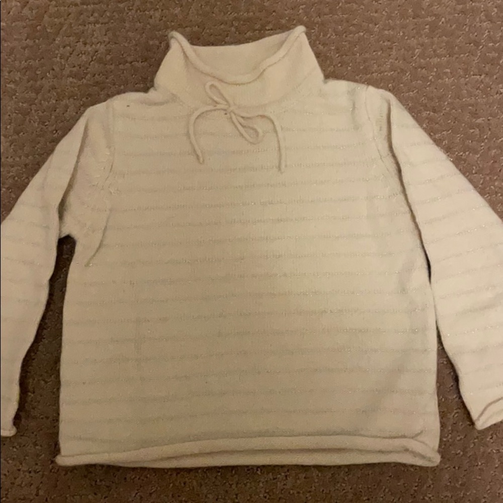 Cream silver Olive Juice rollneck sweater